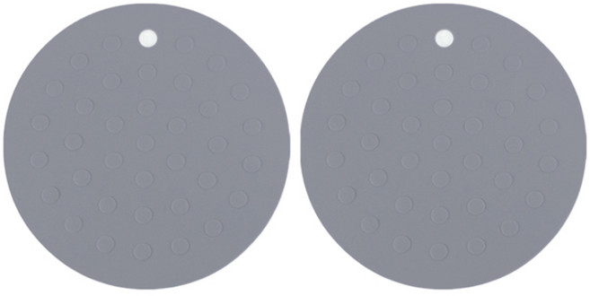 일상나눔 실리콘 냄비 받침대, 그레이, 2개