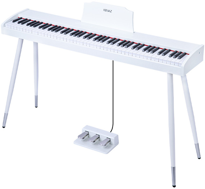 케나즈 모던 클래식 전자 디지털피아노 키보드 88건반, KDR130, 화이트, 1개
