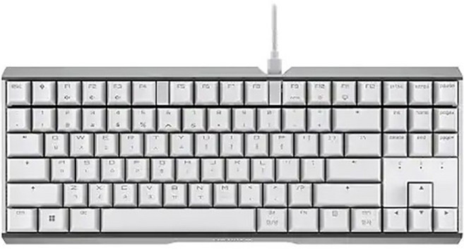 CHERRY 機械式有線無線鍵盤, 白色, G80-3876, 茶軸