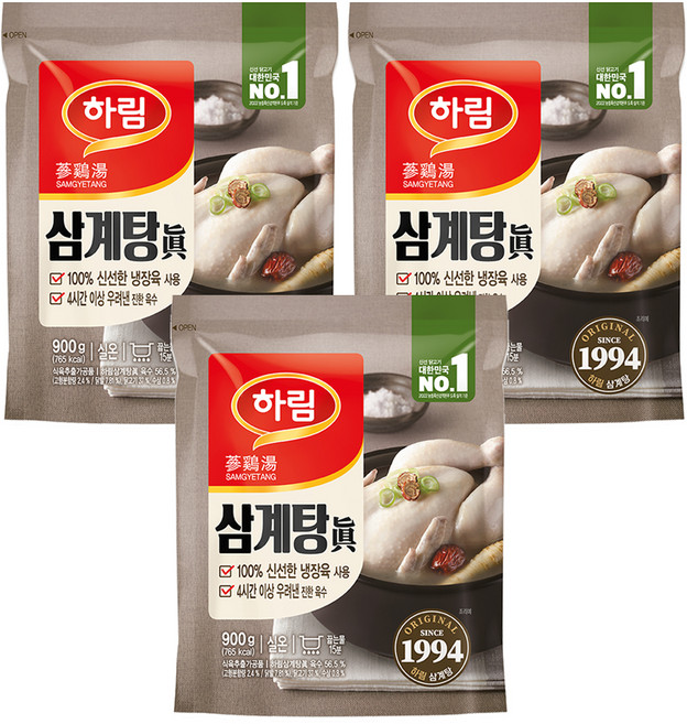 하림 삼계탕, 3개, 900g