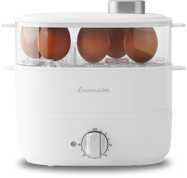 라쿠진 2단 푸드 계란 찜기, LCZ060WT
