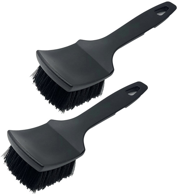 드라이뷰 타이어 매트 브러쉬 갈변 제거 세정 브러시, 딥블랙, 2개