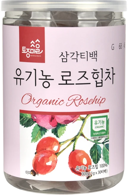 토종마을 유기농 로즈힙차 티백, 1g, 30개입, 1개 - 쿠팡