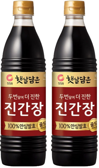 햇살담은 두번 달여 더 진한 진간장 골드, 840ml, 2개