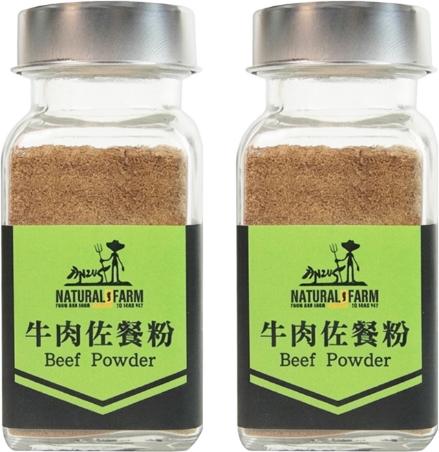 NATURAL FARM 自然牧場 紐西蘭天然零食 佐餐粉, 15g, 牛肉, 2罐