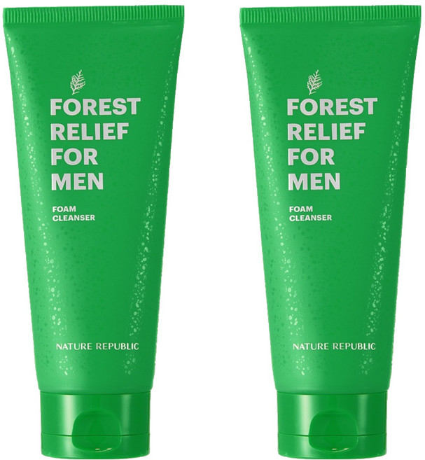 NATURE REPUBLIC 男士專用森林舒緩洗面乳, 2個, 150ml