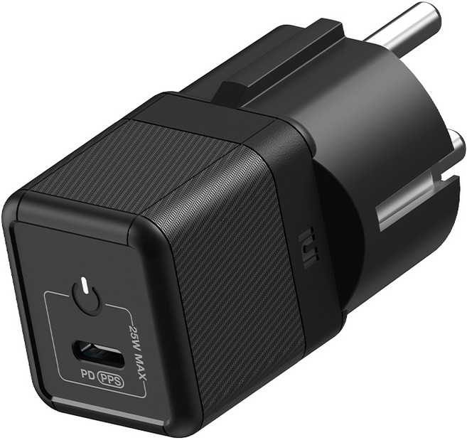 아트뮤 USB PD 25W PPS GaN 접지 초고속 미니 충전기 GM110, 블랙, 1개