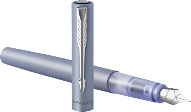 PARKER Vector XL鋼桿鋼筆 M尖, M, 銀藍色