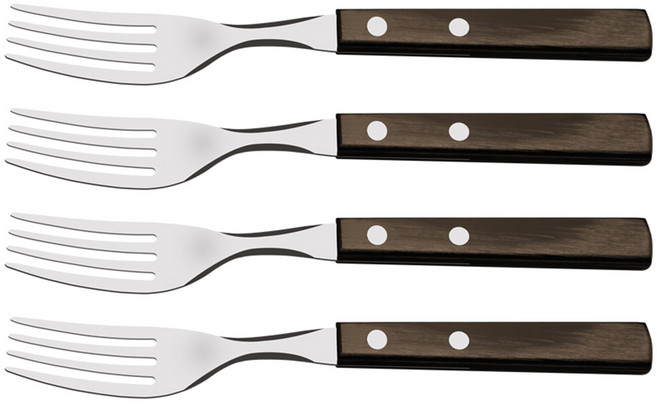 트라몬티나 폴리우드 테이블 포크, 다크브라운, 4개