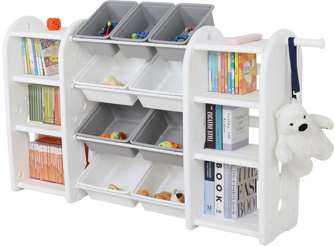 미루 뉴 초이스 책장 정리함 12종 C8, 그레이, 4단