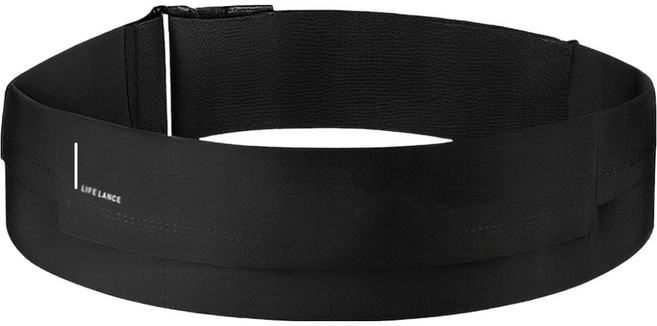 라이프란스 초경량 방수 슬림 러닝 플립벨트, 1개, 블랙