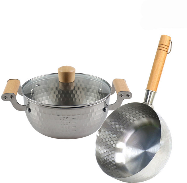 아이젠베르그 에스트 인덕션 계량 스텐 냄비 세트 3개, 편수 18cm + 양수 18cm + 유리커버 18cm, 1세트