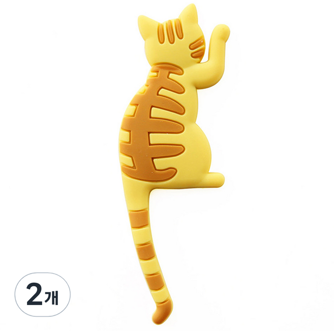 모나코올리브 꼬리감는 걸이냥 자석후크, 치즈태비, 2개