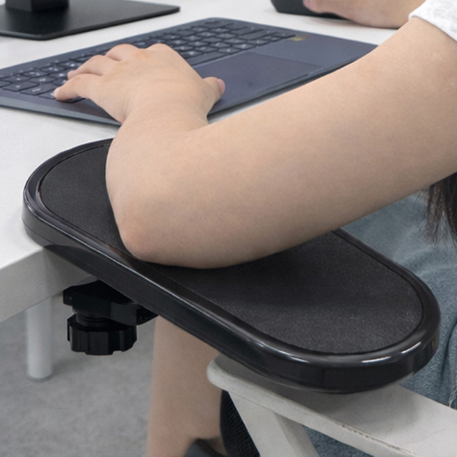 소호픽 무타공 컴퓨터 손목보호 팔받침 마우스패드, 블랙, 1개