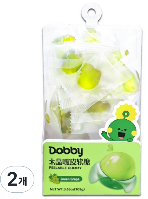 Dobby 필러블 구미 청포도맛, 103g, 2개