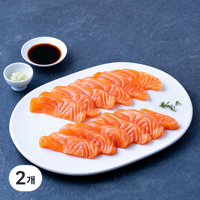 바른씨 숙성연어회 슬라이스 (냉장), 2개, 200g