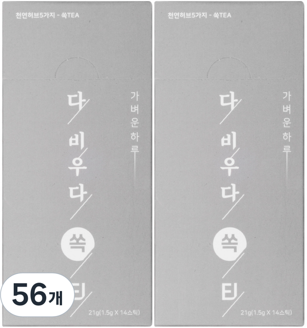 백향진 다비우다 쏙티 차, 1.5g, 56개