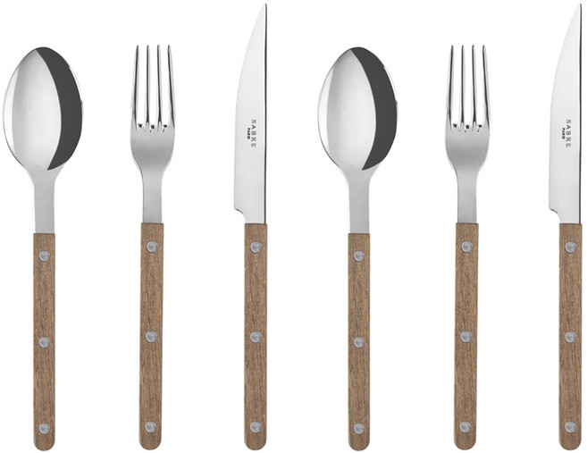 사브르 비스트로 디너 스푼 + 디너 포크 + 디너 나이프 세트, 티크, 디너스푼 2p + 디너포크 2p + 디너 나이프 2p, 1세트