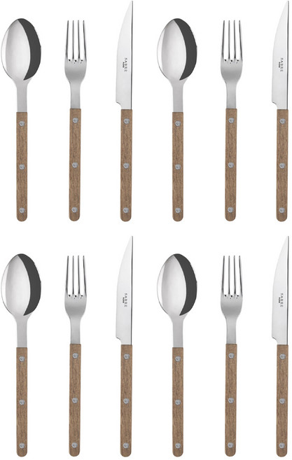 사브르 비스트로 디너 스푼 + 디너 포크 + 디너 나이프 세트, 티크, 디너 스푼 4p + 디너 포크 4p + 디너 나이프 4p, 1세트