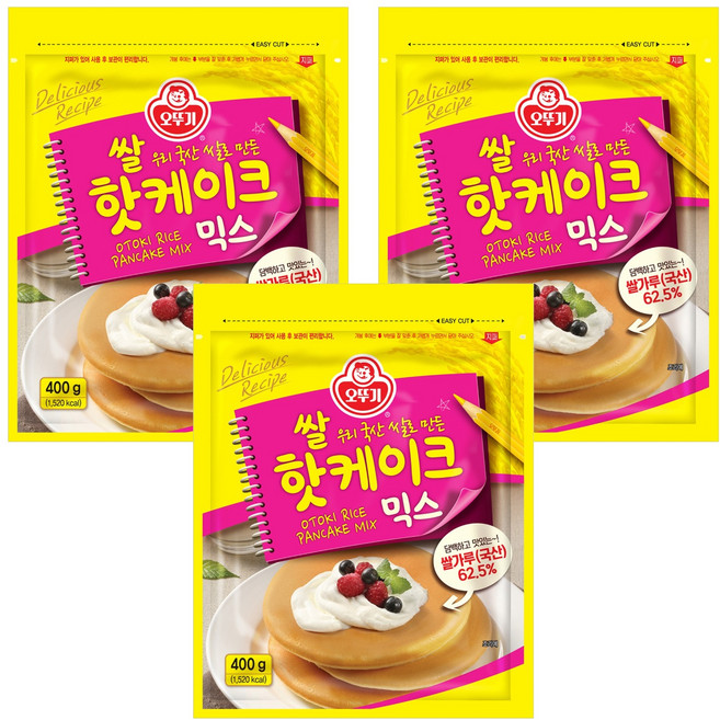 오뚜기 쌀핫케이크 믹스, 400g, 3개