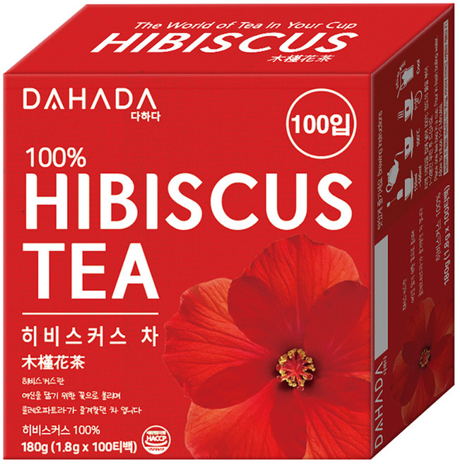 다하다 히비스커스 차, 1.8g, 100개입, 1개