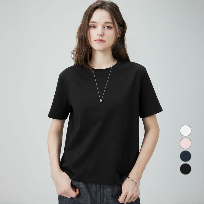 ELLEPARIS 여성용 쿨터치 프리미엄 반팔 티셔츠