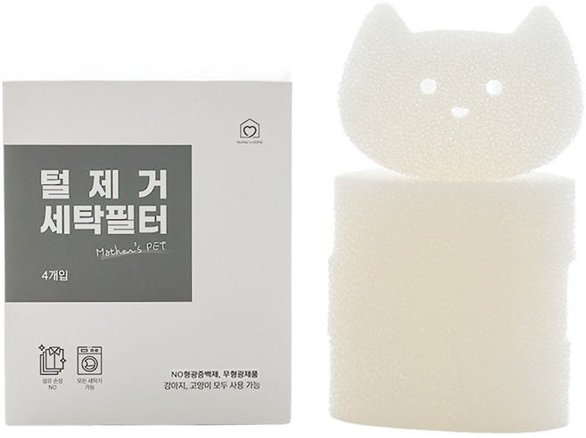 마더스홈 털제거 끝판왕 세탁필터 6g x 4p, 1개