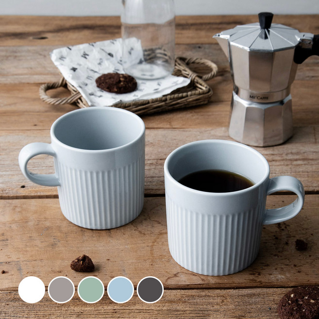 하우밍 스테이 머그컵 400ml, 포그블루, 2개