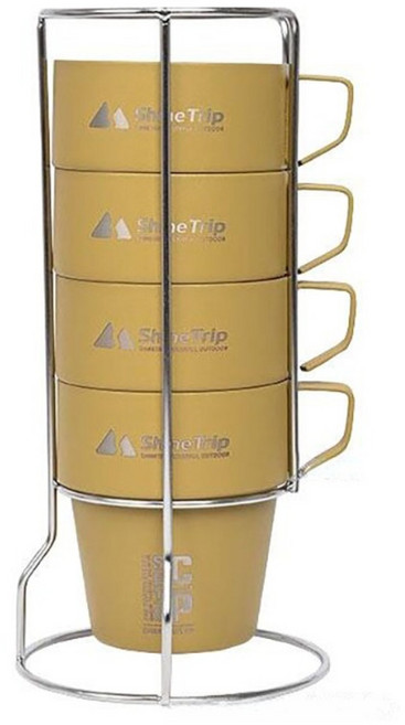 ShineTrip 山趣 趣飲套杯套組, 卡其色, 1組