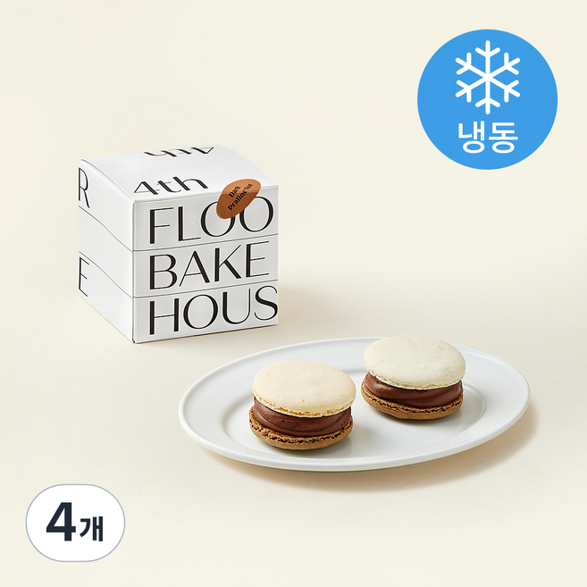 사층빵집 다크 프랄린 너트 마카롱 (냉동), 30g, 4개, 2개입