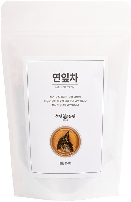 청년농원 저온가공 연잎차 삼각티백, 1g, 50개입, 1개