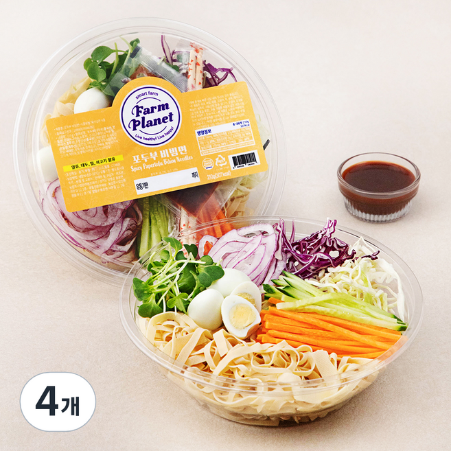팜플래닛 포두부 비빔면 2입, 420g, 4개