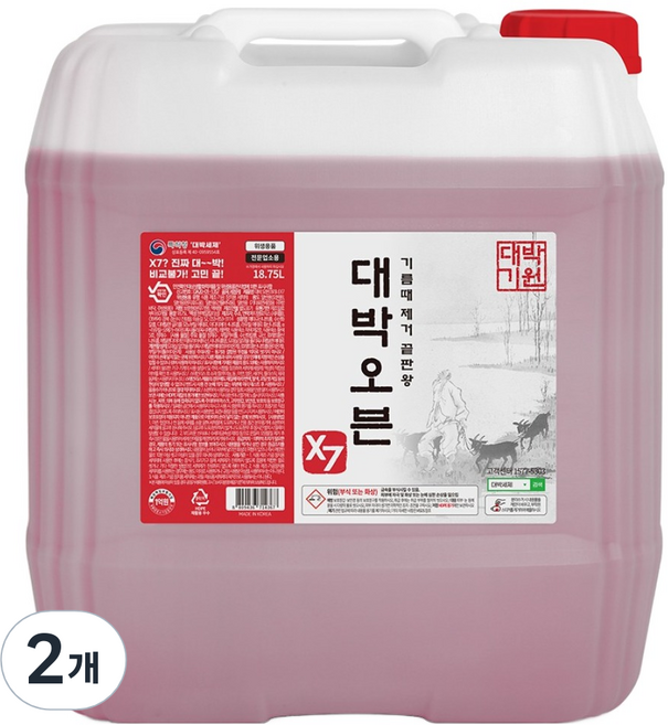 대박 오븐크리너 X7, 18.75L, 2개