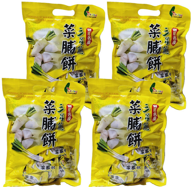 台灣世家 三星蔥菜脯餅, 4袋, 300g