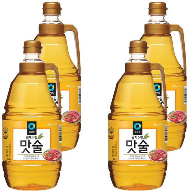 청정원 월계수잎 맛술, 1.8L, 4개
