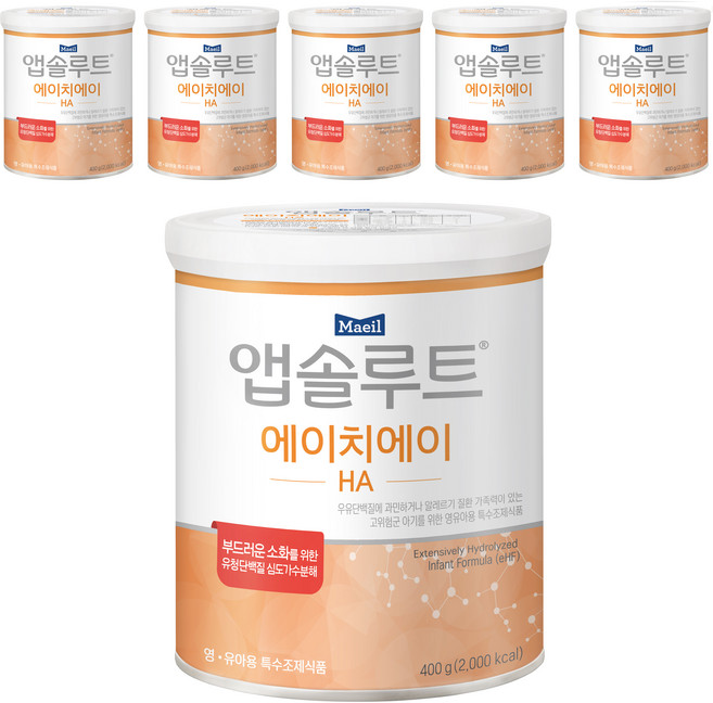 앱솔루트 에이치에이 분유, 400g, 6개