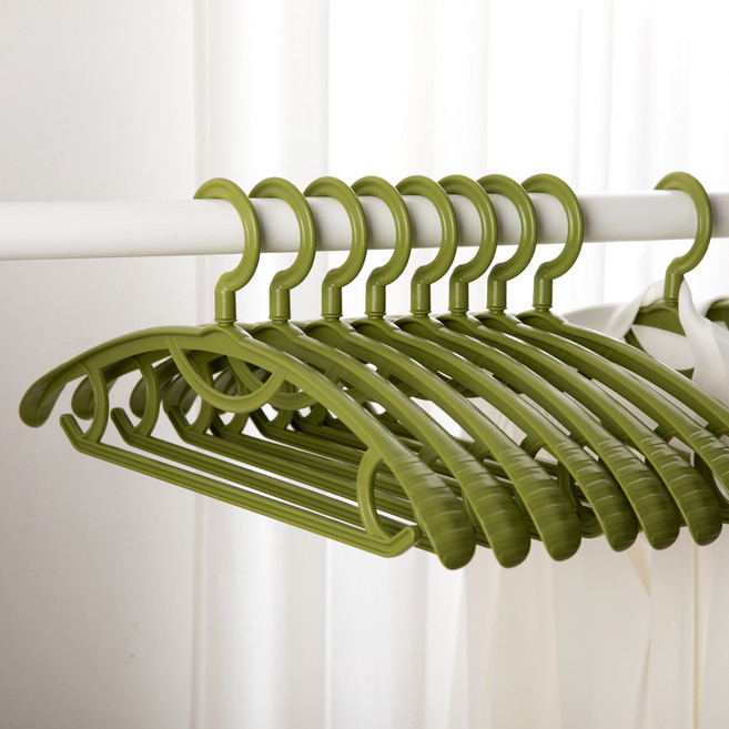 이자벨홈 넓은어깨 논슬립 옷걸이, 그린, 10개