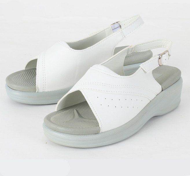 도도파트너스 여성용 소프트 이중쿠션 통굽 샌들