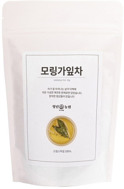 청년농원 저온가공 모링가잎차 삼각티백, 1g, 50개입, 1개