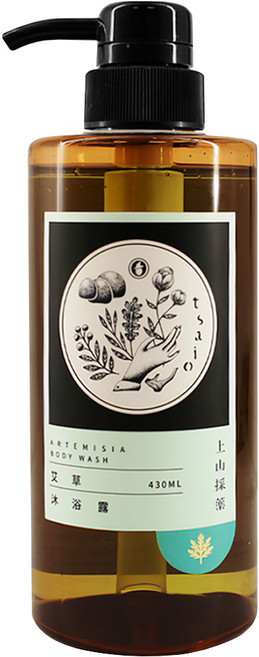 tsaio 上山採藥 沐浴露 艾草, 430ml, 1瓶