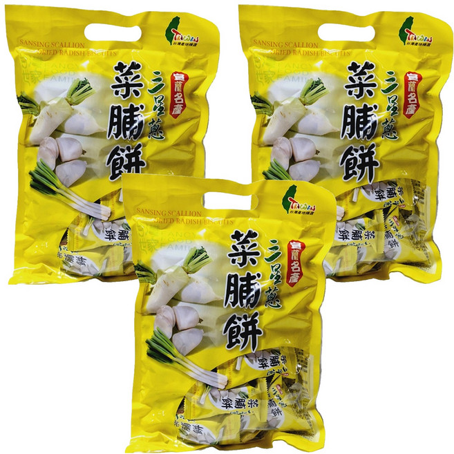台灣世家 三星蔥菜脯餅, 3袋, 300g
