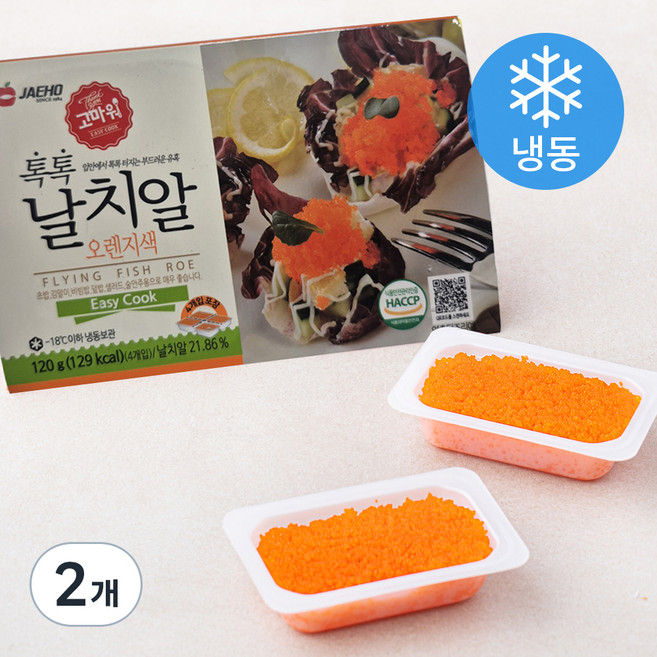 고마워 톡톡 날치알 오렌지 4개입 (냉동), 120g, 2개