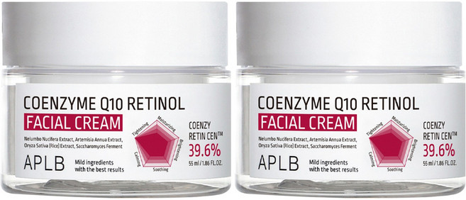 APLB 코엔자임Q10 레티놀 페이셜 크림, 55ml, 2개