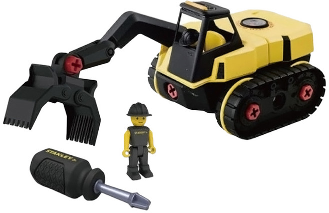 STANLEY Jr. 組裝工程車 008-SY, 爪式挖土機 多色, 1組