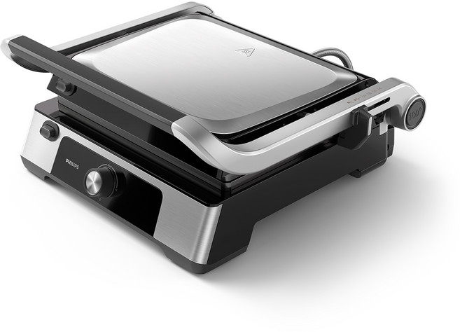 필립스 180도 양면 전기그릴 5000 시리즈 블랙 캠핑용 간편 세척, HD6301