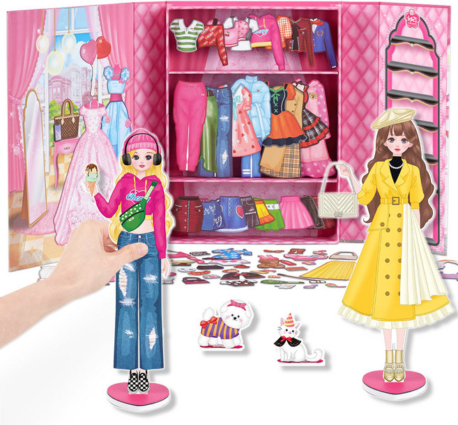 체리 체리와 쥬리의 자석 코디하우스, 혼합색상, 1세트