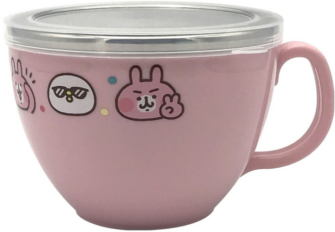 Kanahei's Small animals 卡娜赫拉的小動物 單柄不鏽鋼蓋碗 600ml, 粉色, 1個