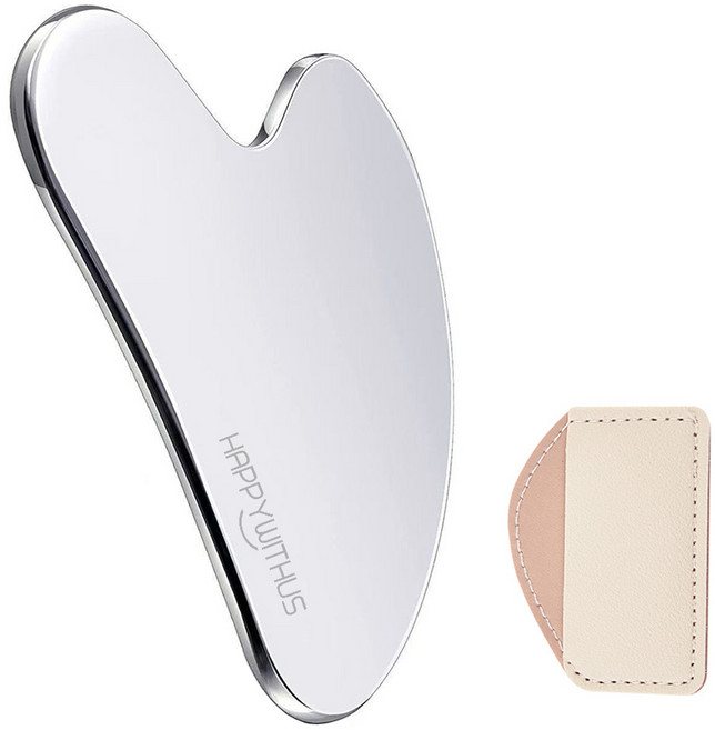 해피위더스 스테인레스 하트 괄사 마사지기, 1개