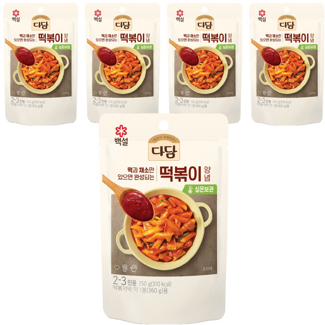 다담 떡볶이양념, 150g, 5개