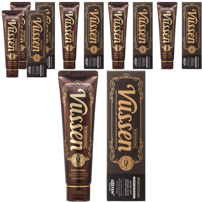 뷰센 28 치아미백제 플로랄민트향, 80g, 6개